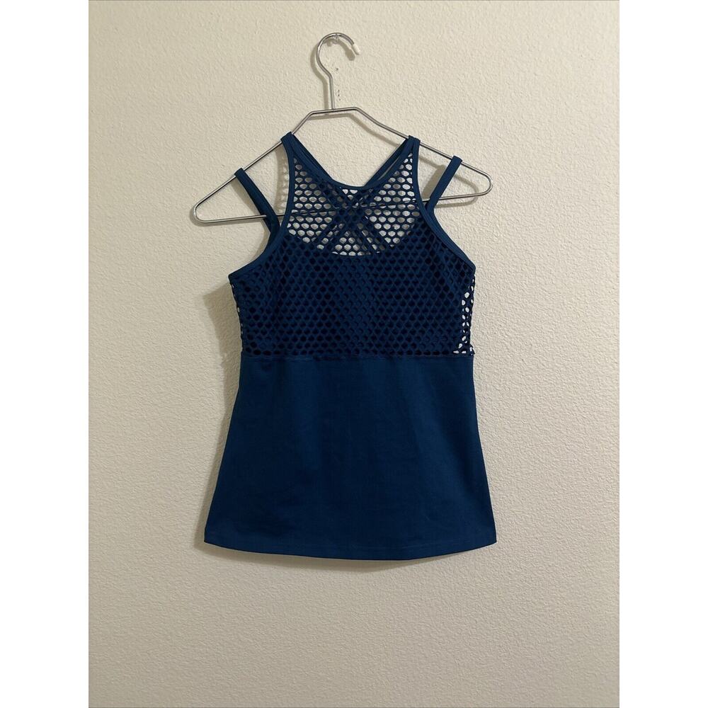 Popflex Active, Blue Athletic Tank, Size 4
